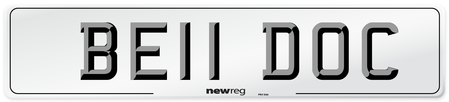 BE11 DOC Number Plate from New Reg